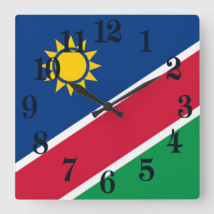 Vlag van Namibië Vierkante Klok