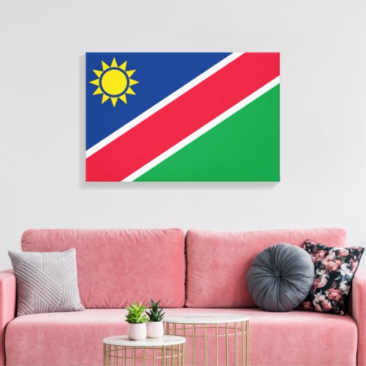 Vlag van Namibië (Zuid-Afrika) Canvas Afdruk (Insitu (Woonkamer))