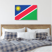 Vlag van Namibië (Zuid-Afrika) Canvas Afdruk (Insitu (Slaapkamer))