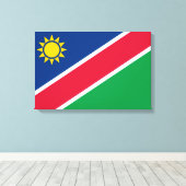 Vlag van Namibië (Zuid-Afrika) Canvas Afdruk (Insitu (Houten vloer))