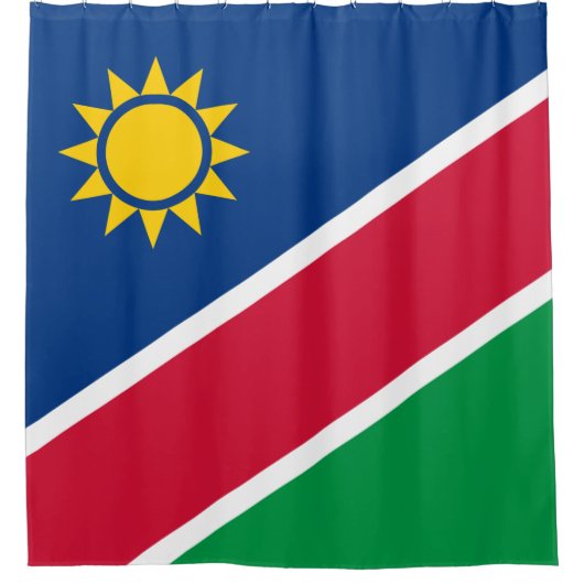 Vlag van Namibië (Zuid-Afrika) Douchegordijn (Voorkant)