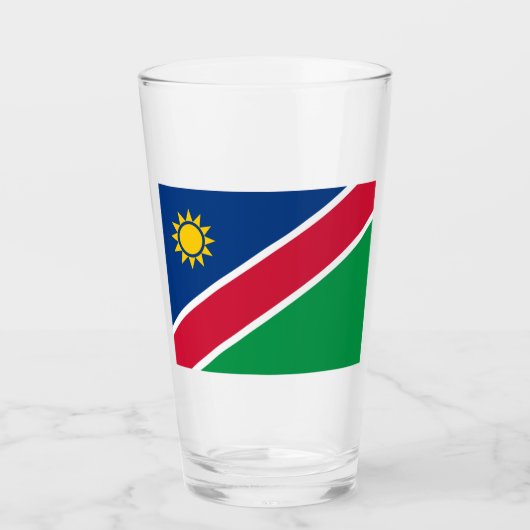 Vlag van Namibië (Zuid-Afrika) Glas (Voorkant)
