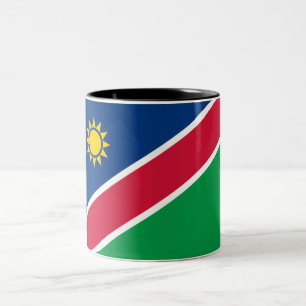 Vlag van Namibië (Zuid-Afrika) Tweekleurige Koffiemok