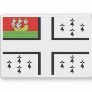 Vlag van Nantes, Loire-Atlantique Sticker
