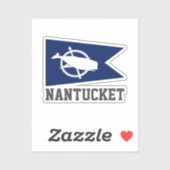 Vlag van Nantucket, Massachusetts Sticker (Vel)