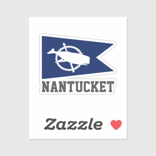 Vlag van Nantucket, Massachusetts Sticker (Vel)