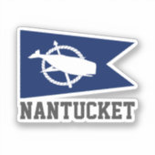 Vlag van Nantucket, Massachusetts Sticker (Voorkant)