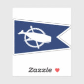Vlag van Nantucket, Massachusetts Sticker (Vel)