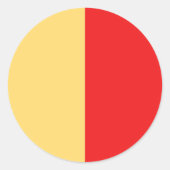 vlag van napels ronde sticker (Voorkant)