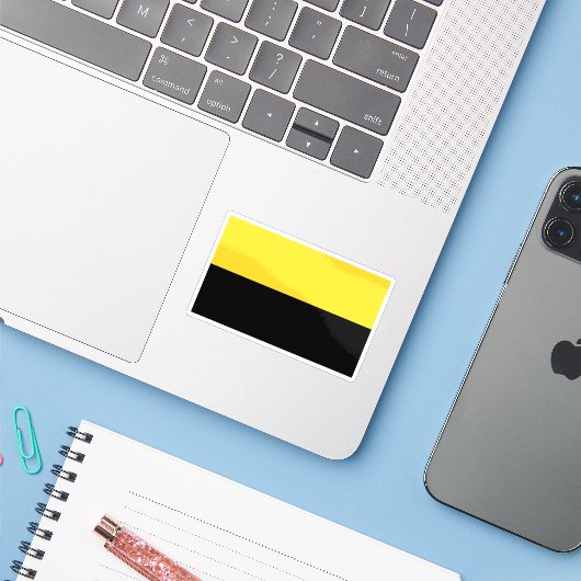 Vlag van Naranjo, Costa Rica Sticker (Laptop met iPhone)