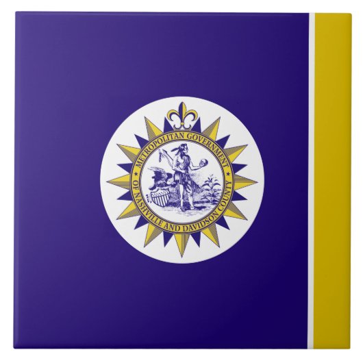 vlag van Nashville Tegeltje (Voorkant)