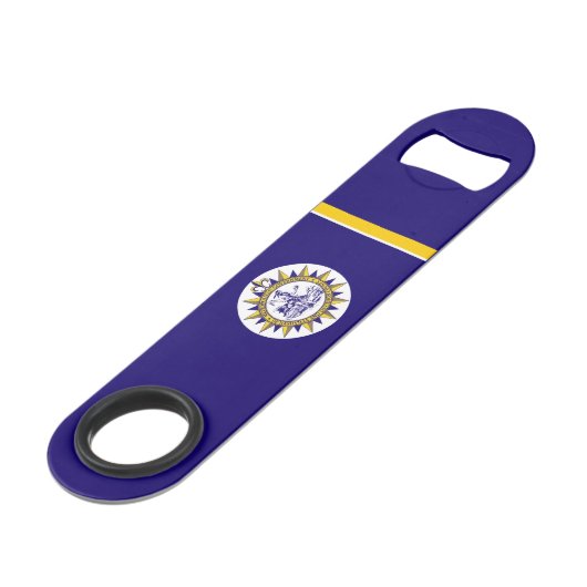 Vlag van Nashville, Tennessee Bar Key Speed Flessenopener (Voorkant Gekanteld)