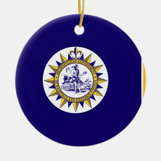 Vlag van Nashville, Tennessee Ceramic Ornament (Voorkant)