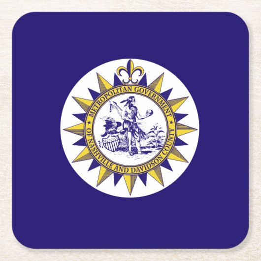 Vlag van Nashville, Tennessee Kartonnen Onderzetters (Voorkant)