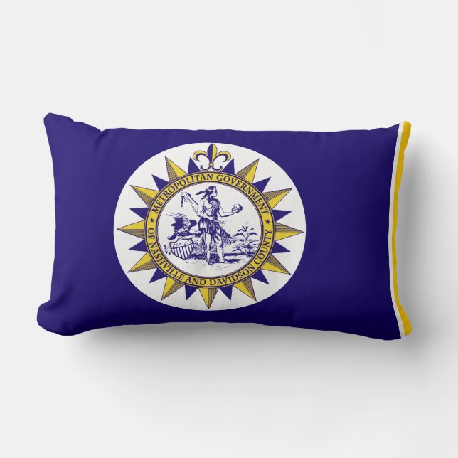 Vlag van Nashville, Tennessee Lumbar Pillow Kussen (Voorkant)