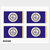 Vlag van Nashville, Tennessee Rechthoekige Sticker (Vel)