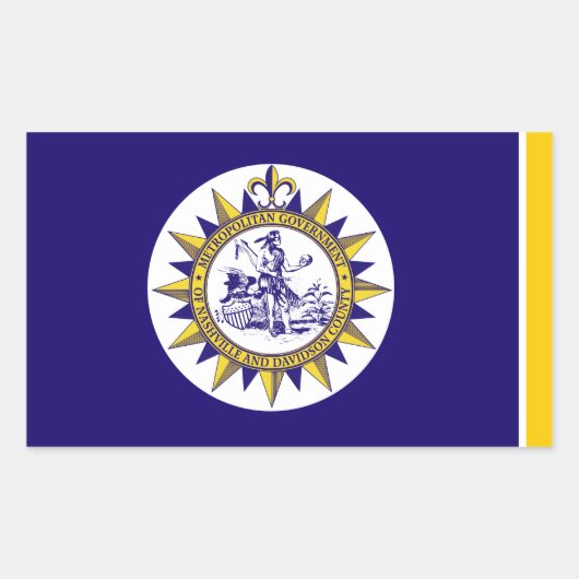 Vlag van Nashville, Tennessee Rechthoekige Sticker (Voorkant)