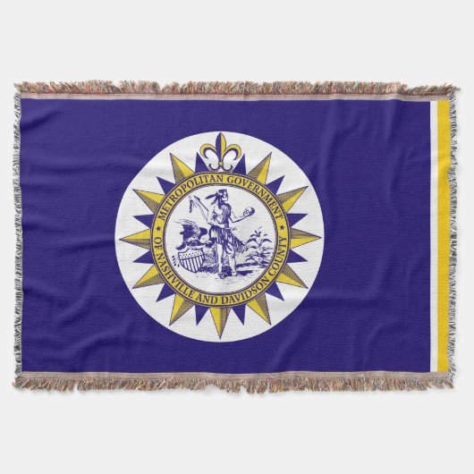 Vlag van Nashville, Tennessee Throw Blanket Deken (Voorkant)