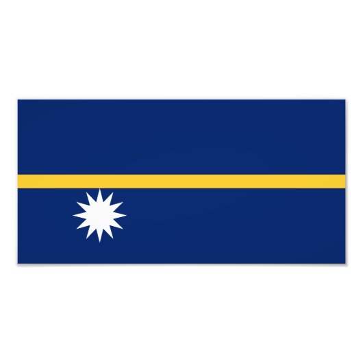 Vlag van Nauru Foto Afdruk (Voorkant)