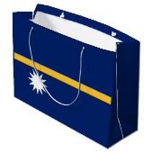 Vlag van Nauru Groot Cadeauzakje (Achterkant Gekanteld)