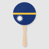 Vlag van Nauru Handwaaier (Achterkant)