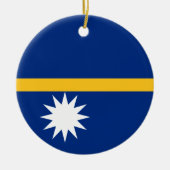 Vlag van Nauru-Ornament Keramisch Ornament (Voorkant)