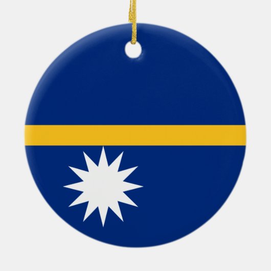 Vlag van Nauru-Ornament Keramisch Ornament (Achterkant)