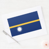 Vlag van Nauru Rechthoekige Sticker (Envelop)