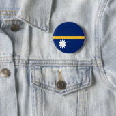 Vlag van Nauru Ronde Button 5,7 Cm (In situ)
