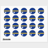 Vlag van Nauru Ronde Sticker (Vel)