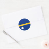 Vlag van Nauru Ronde Sticker (Envelop)