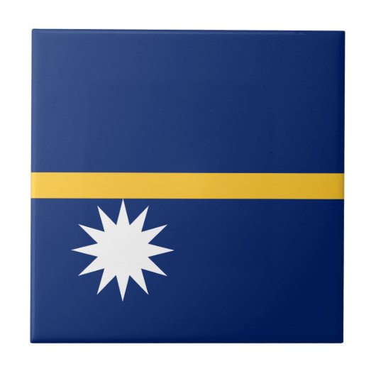 Vlag van Nauru Tegeltje (Voorkant)