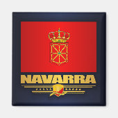Vlag van Navarra (Navarra) Magneet (Voorkant)