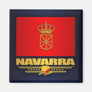 Vlag van Navarra (Navarra) Magneet