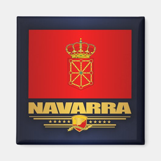 Vlag van Navarra (Navarra) Magneet (Voorkant)