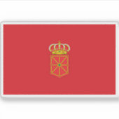 Vlag van Navarra Sticker (Voorkant)