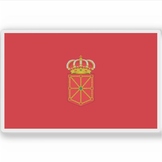 Vlag van Navarra Sticker (Voorkant)