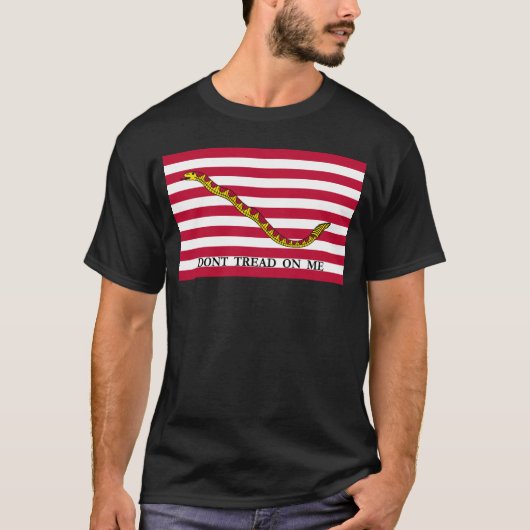 Vlag van Navy Jack - Leer me niet aan T-shirt (Voorkant)