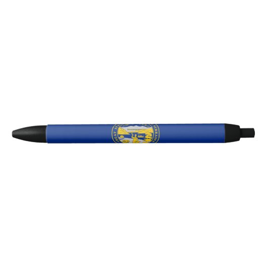 Vlag van Nebraska Blauwe Inkt Pen (Voorkant)