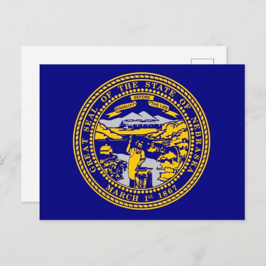 Vlag van Nebraska Briefkaart (Voorkant / Achterkant)