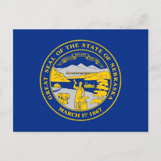 Vlag van Nebraska Briefkaart (Voorkant)