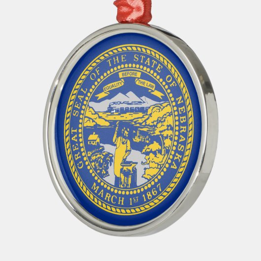 Vlag van Nebraska Ceramic Ornament (Links)