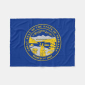 Vlag van Nebraska Fleece Deken (Voorkant (Horizontaal))