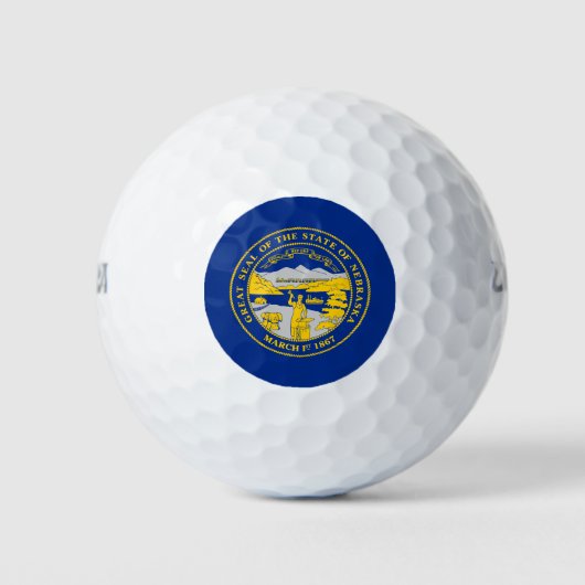 Vlag van Nebraska Golfballen (Voorkant)