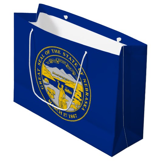 Vlag van Nebraska Groot Cadeauzakje (Voorkant Gekanteld)