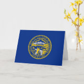 Vlag van Nebraska Kaart (Gele Bloem)