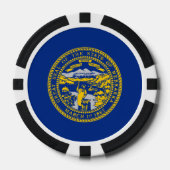 Vlag van Nebraska Poker Chips (Voorkant)