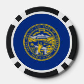 Vlag van Nebraska Poker Chips (Achterkant)