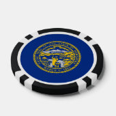 Vlag van Nebraska Poker Chips (Enkel)