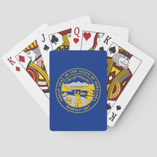 Vlag van Nebraska Pokerkaarten (Achterkant)